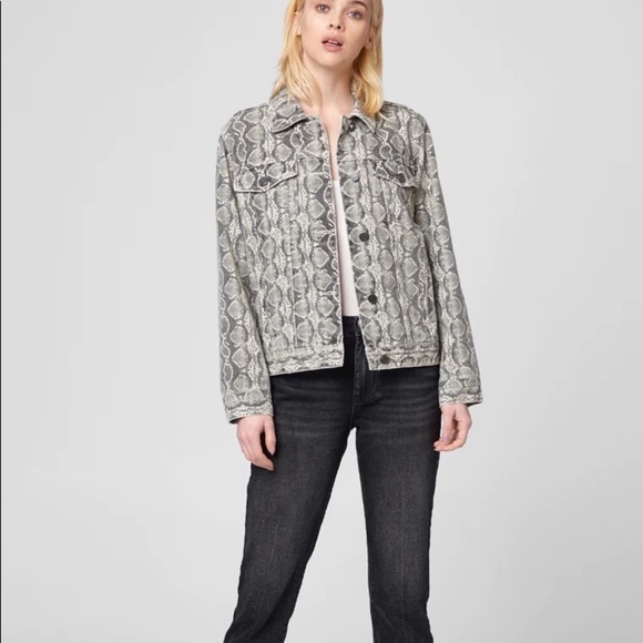 🐍 BLANKNYC Snake Along Python Print Denim Jacket Button Front Size Small - Picture 3 of 13